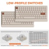 image:imageDAREU Low Profile Keyboard84 Keys Mac KeyboardProgrammable Keys Keyboards Hot Swappable Wireless Computer Keyboard RGB Backlit Gasket Mounted Support Bt  24GHz  USBC for Windows Macoff white