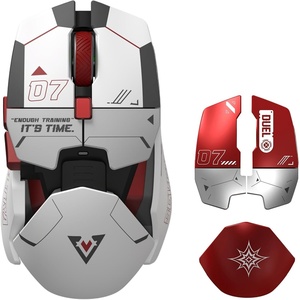image:imageDAREU Ultra 07TriMode Modular Gaming Mouse with Adjustable Rear ShellDual 8000Hz Polling Rate42K DPI Optical SensorWhiteRed